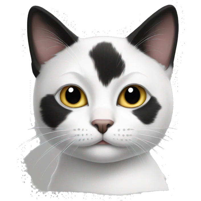 Black and white cat emoji
