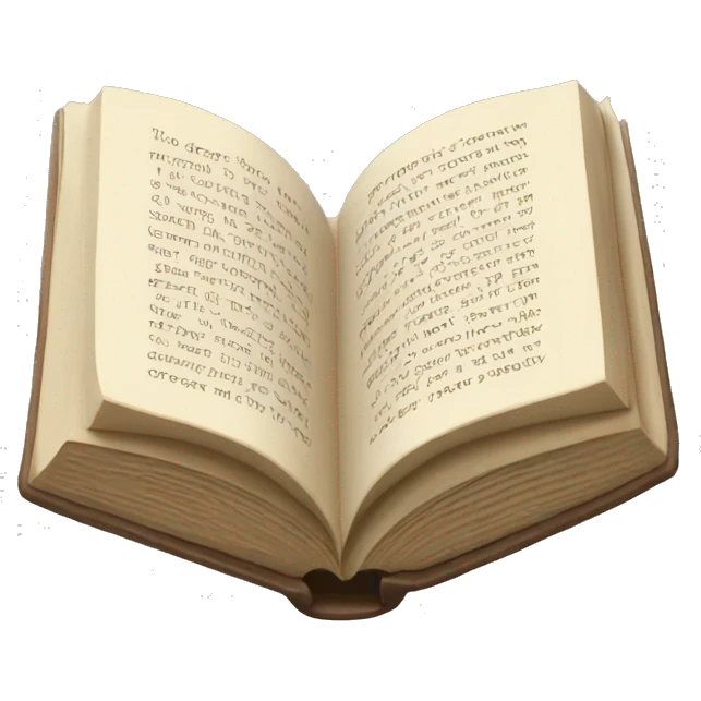 an open book with text emoji