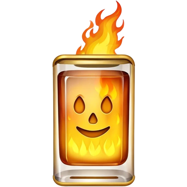 Bar of gold on fire  emoji