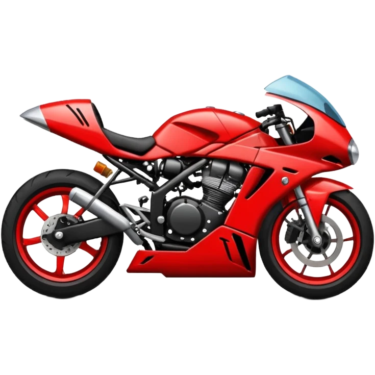 sports motorcycle lying on the ground emoji