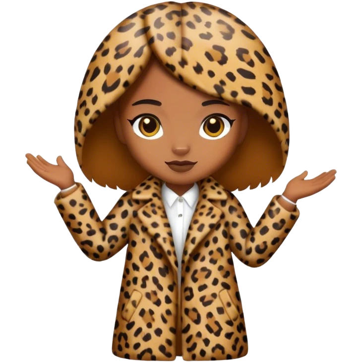 leopard coat emoji