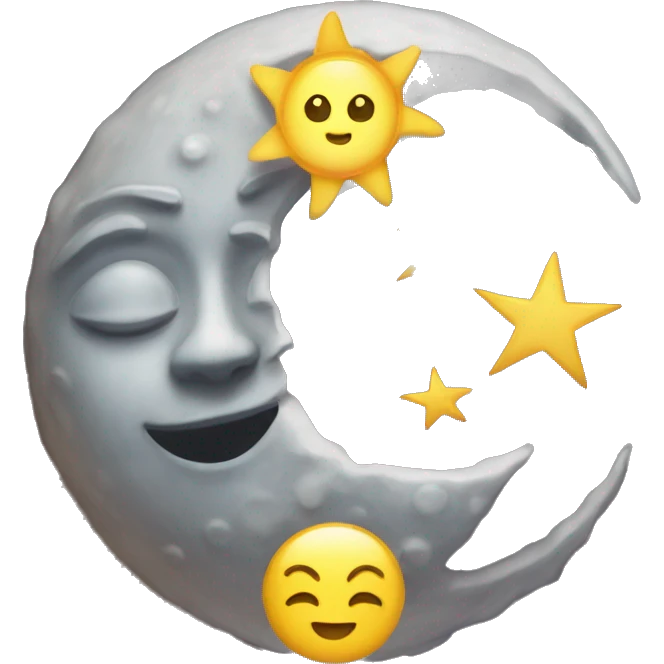 moon and sun together  emoji