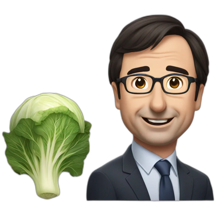 john oliver and cabbage happy emoji