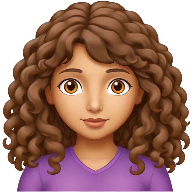 dora with long curly hair emoji