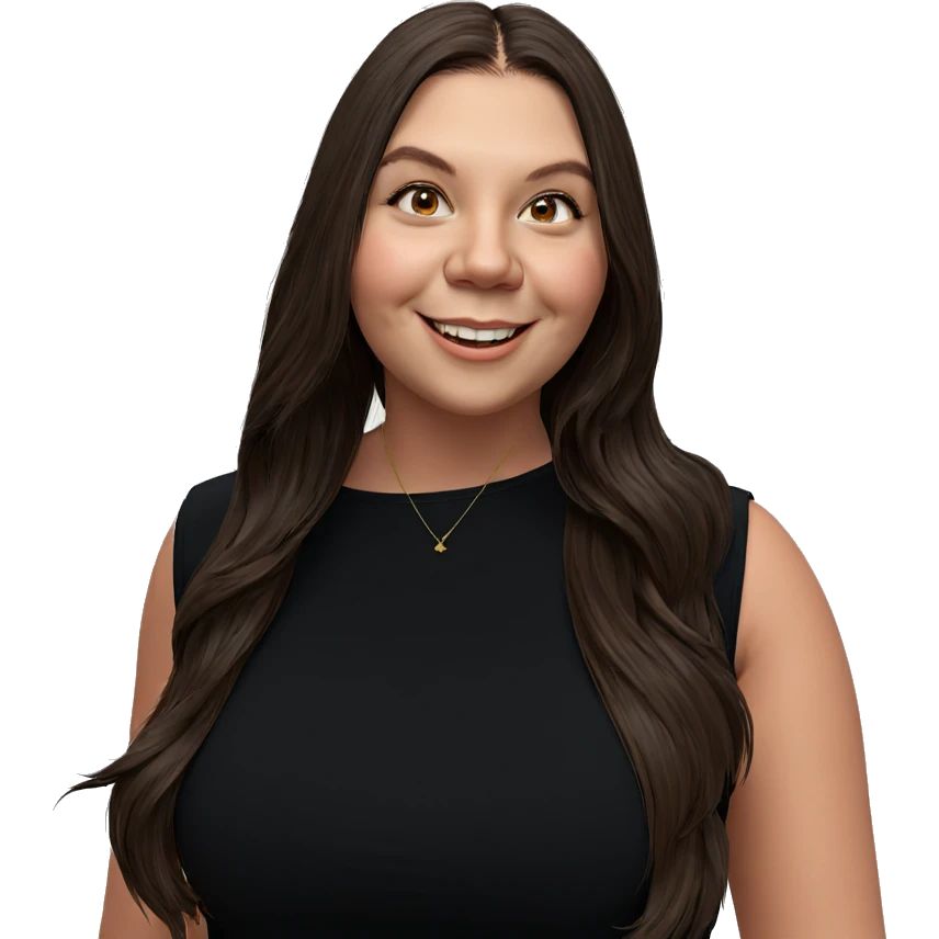 smiling girl with brown hair emoji
