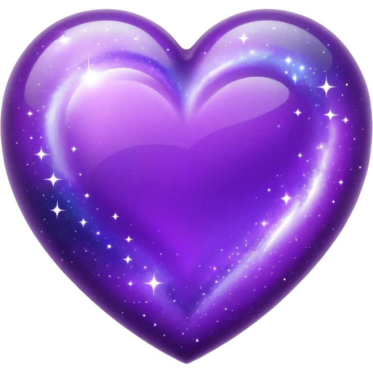 Purple heart with galaxy pattern for 'Euphoria' by BTS emoji