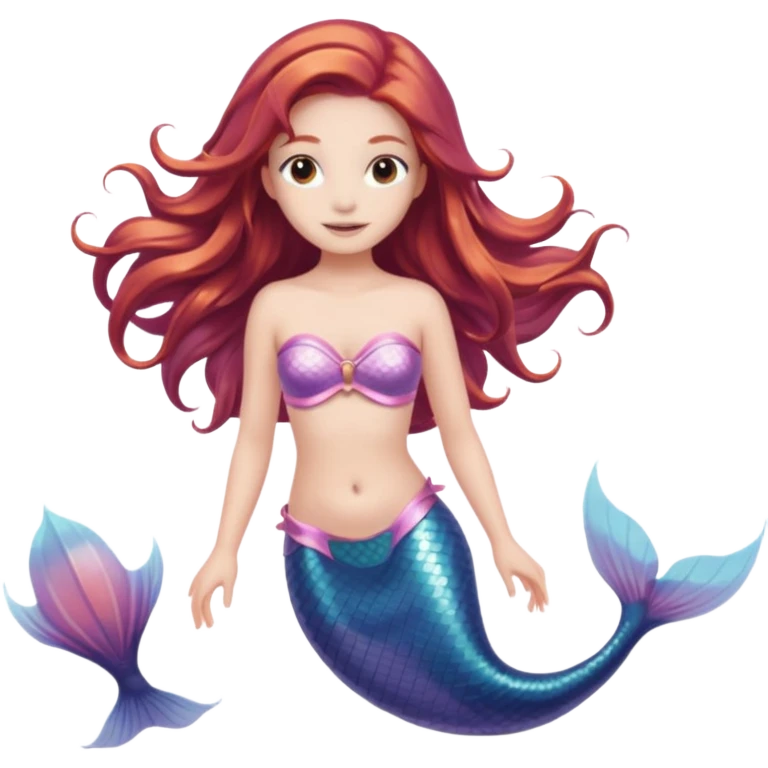 Mermaid wearing a light pink snorkel emoji