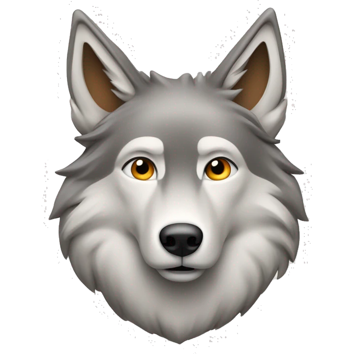 Loup affamé devant un abricot  emoji