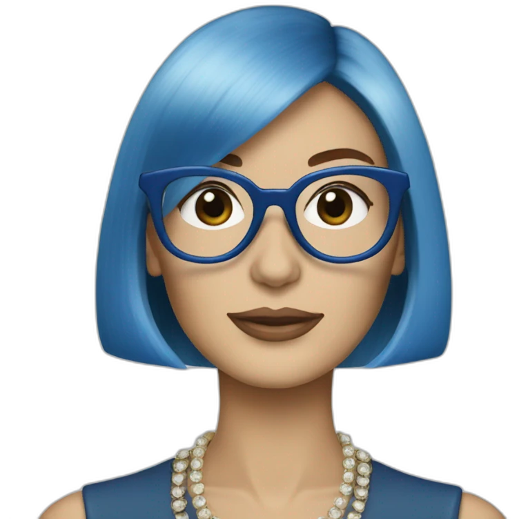 Anna wintour blue hair emoji