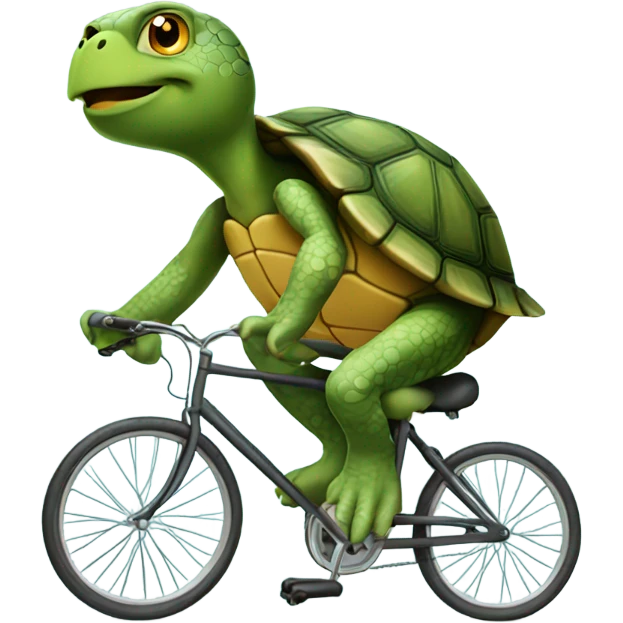 turtle on bicycle emoji