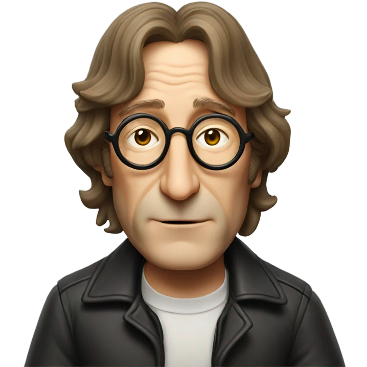 John Lennon giving peace sign emoji