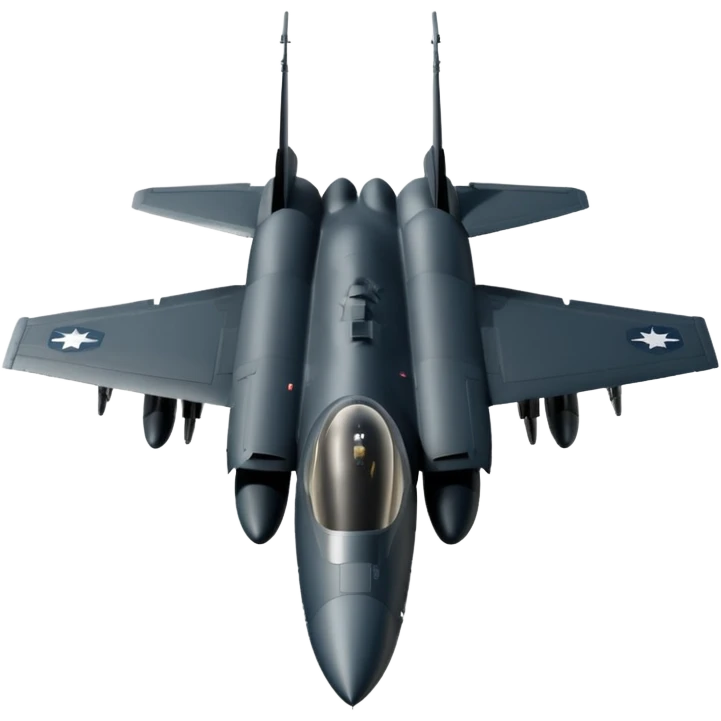 American F15, strict top-down orthographic view, silhouette clarity over realism emoji