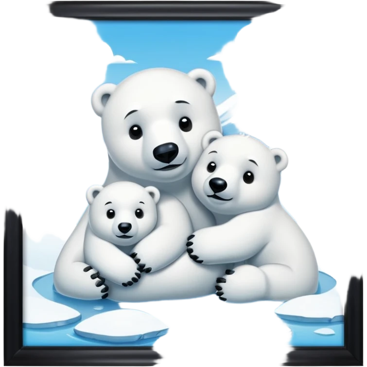 white winter & artic animals emoji