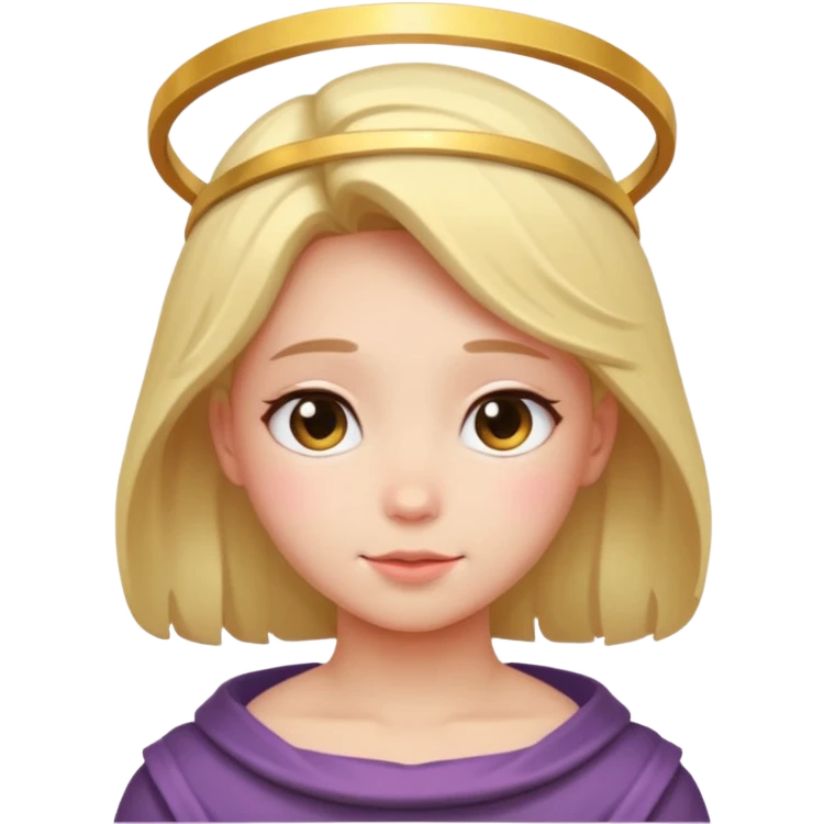 shy blushing person with halo emoji