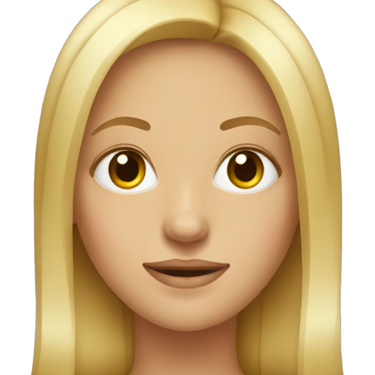 blonde girl with facial hair emoji