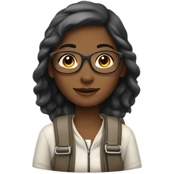 A girl travelling emoji