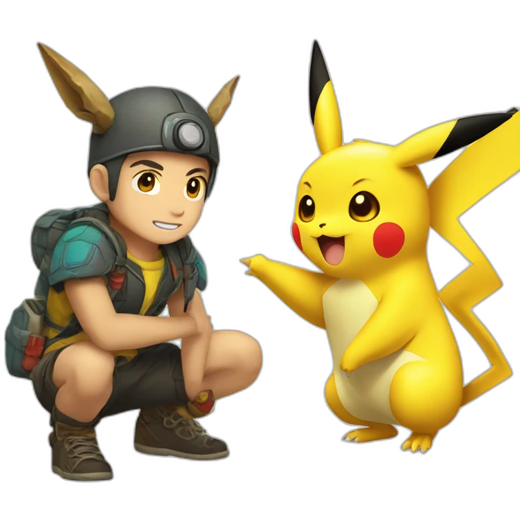 Picachu et dracofeu emoji