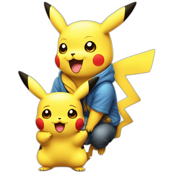 Pikachu faisons un bisou emoji