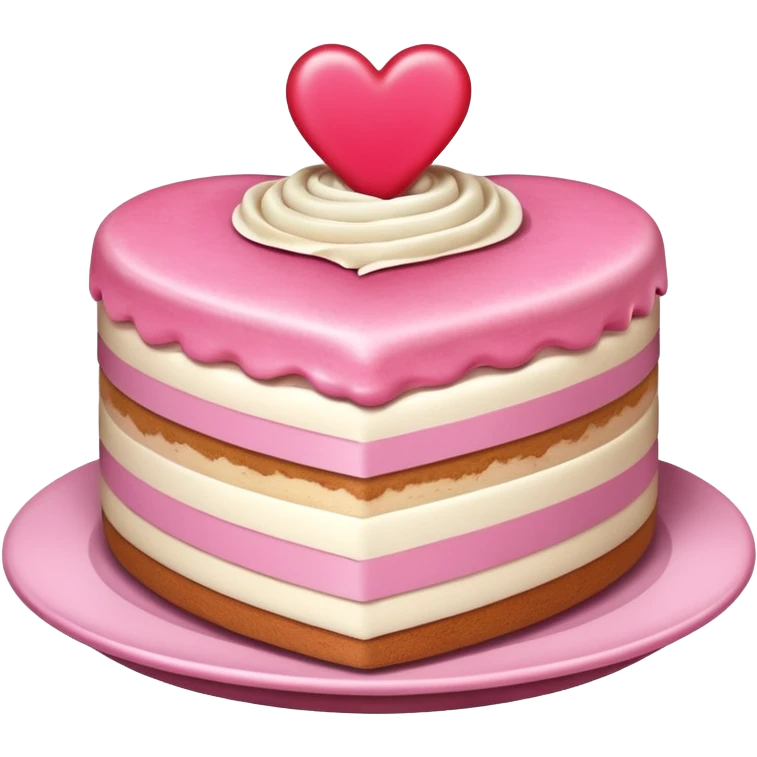 Pink Tiramisu With Heart emoji