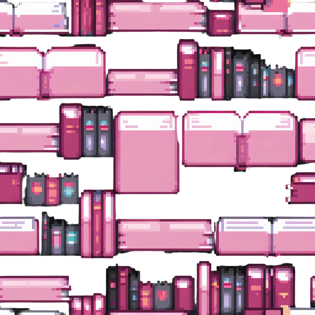 pink books pixel art emoji