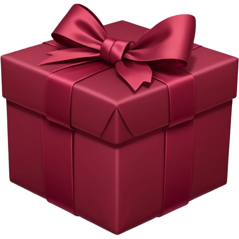 burgundy present with burgundy bow emoji