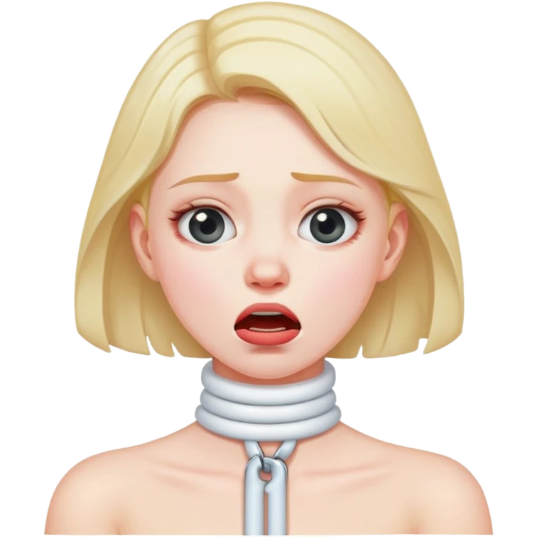 girl chocking her neck emoji