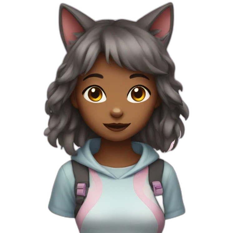 Cat girl emoji