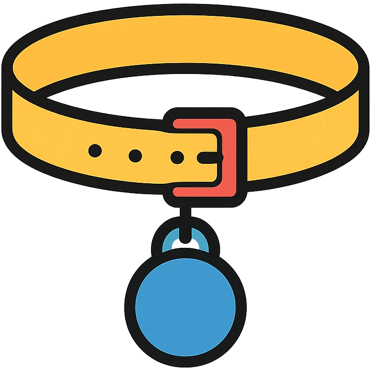 colored dog collar icon emoji