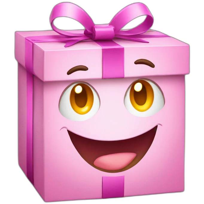 gift box with smile emoji