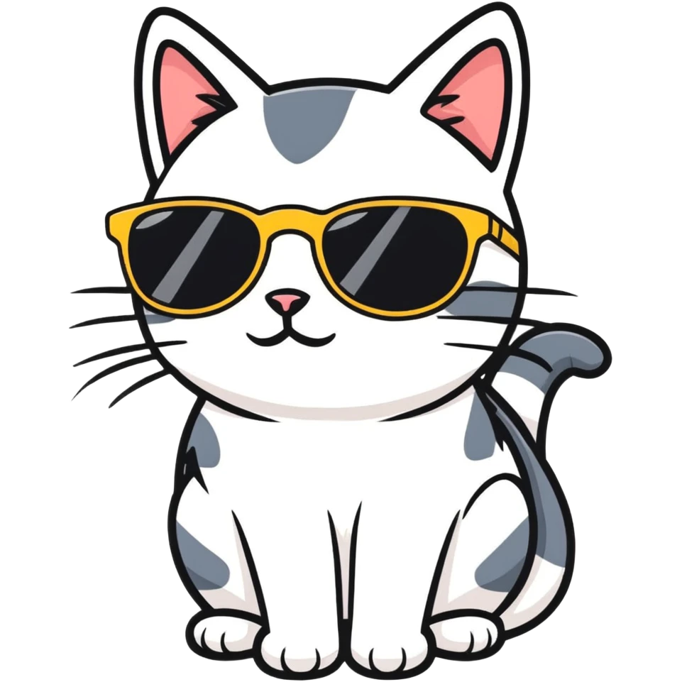 Cat with sunglasses emoji