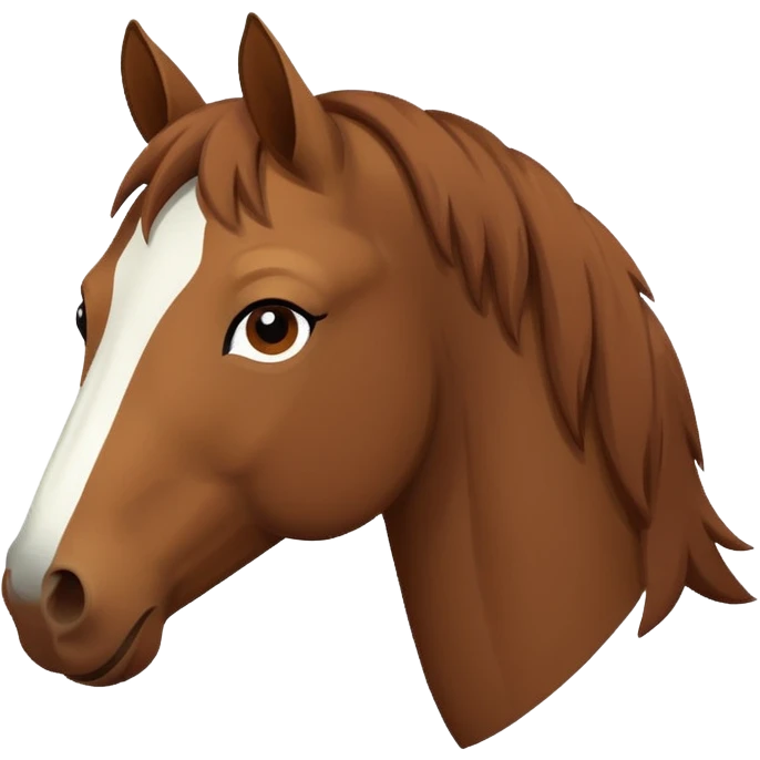 Flat design style horse emoji