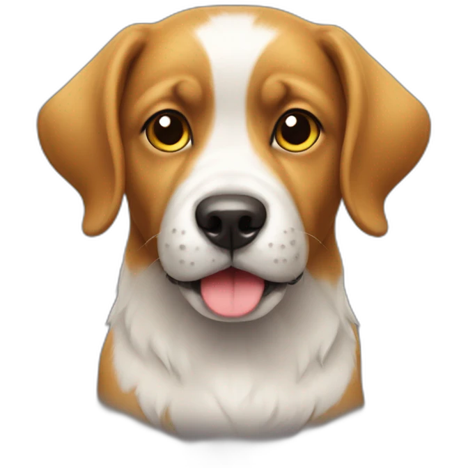 Cute dog, tennis ball emoji