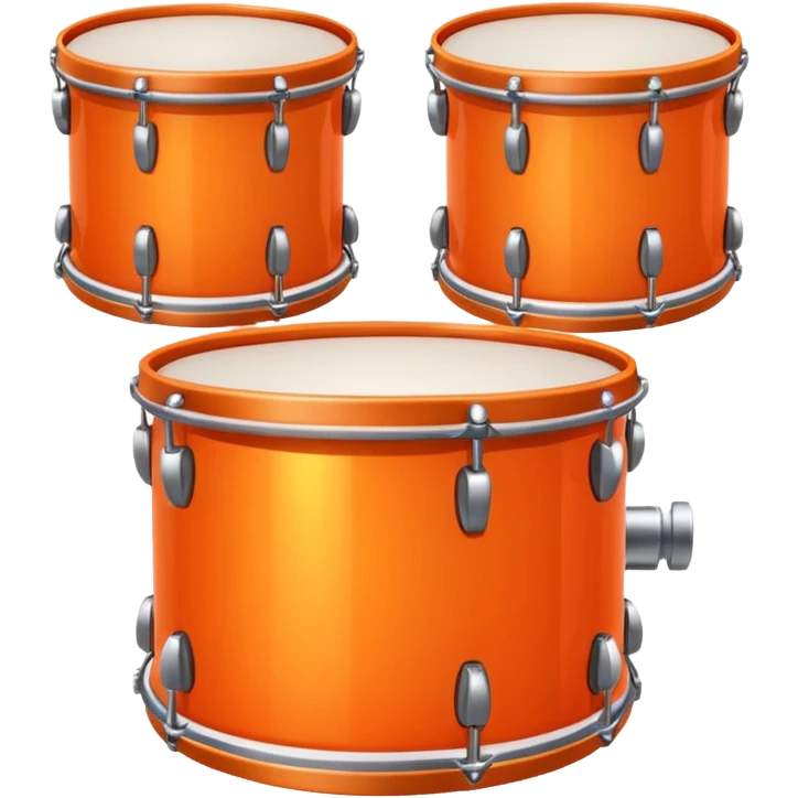 Neon orange drums emoji
