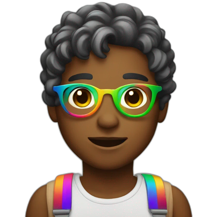 rainbow artist boy emoji