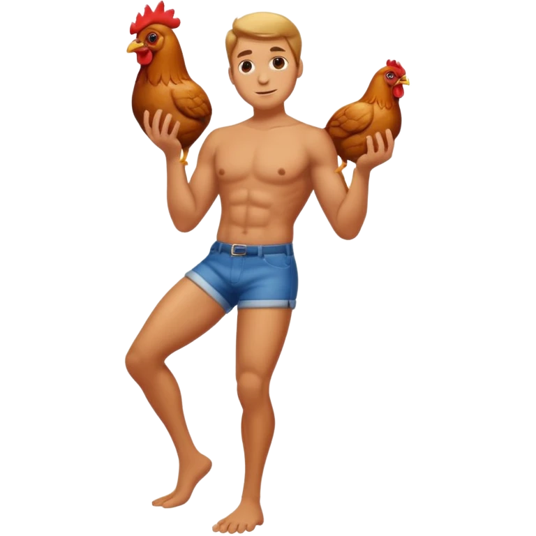 hombre con patas de pollo emoji