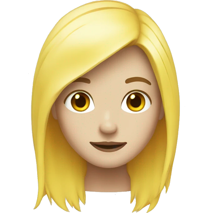 white skin and yellow hair emoji