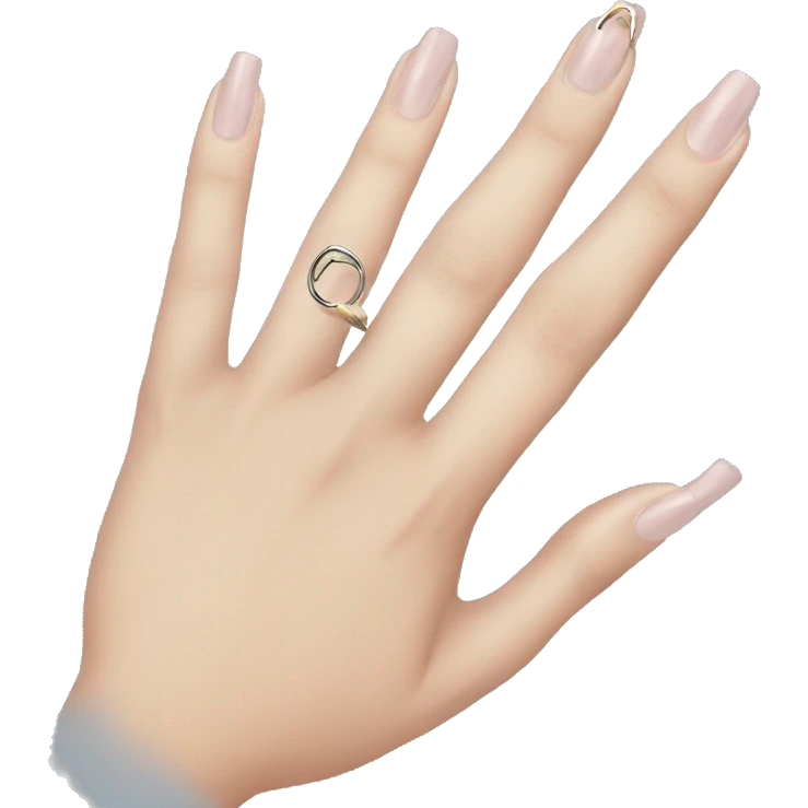 Nails with a ring on it  emoji