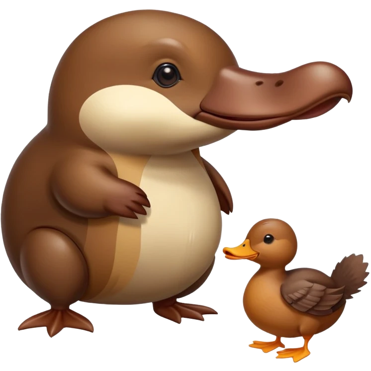 cute platypus with duck bill and beaver tail emoji