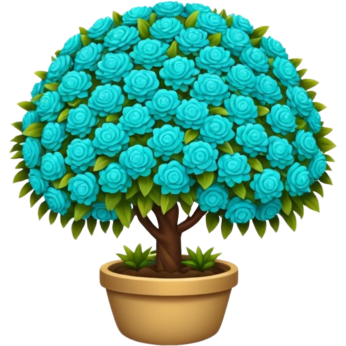 Turquoise colored bush  emoji