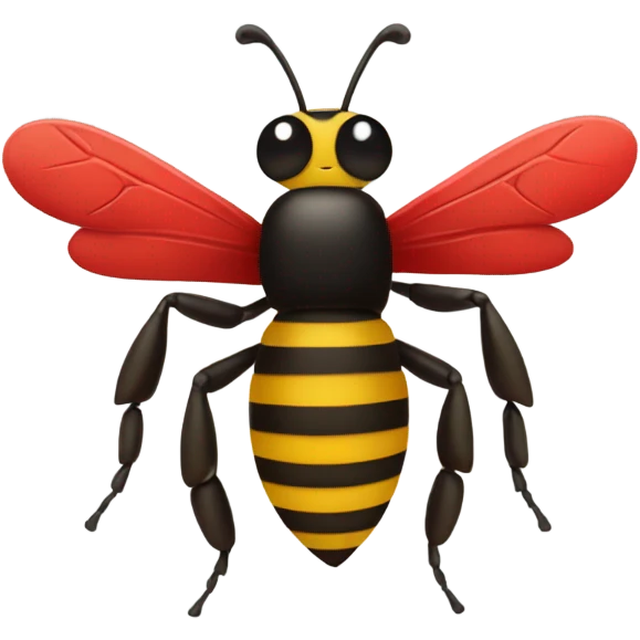 bee with an X over it emoji