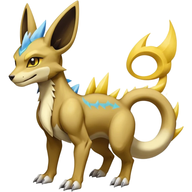 Manectric-Lucio-Cubone-Umbreon-Marowak-Draco-Fakémon-hybrid-creature (full body), 4 legs emoji