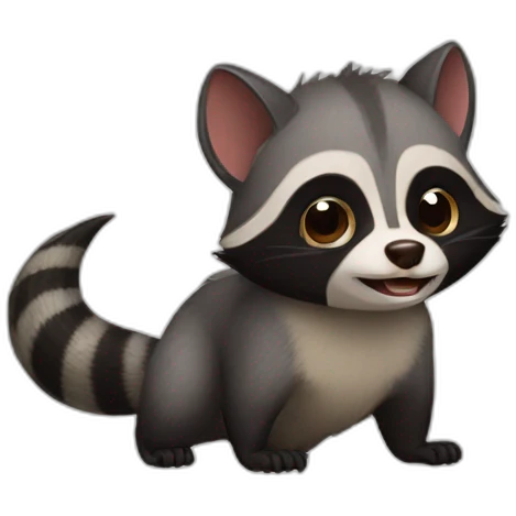 bat ferret raccoon emoji
