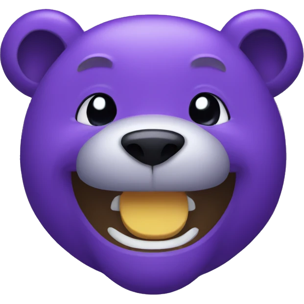 Purple bear winking emoji