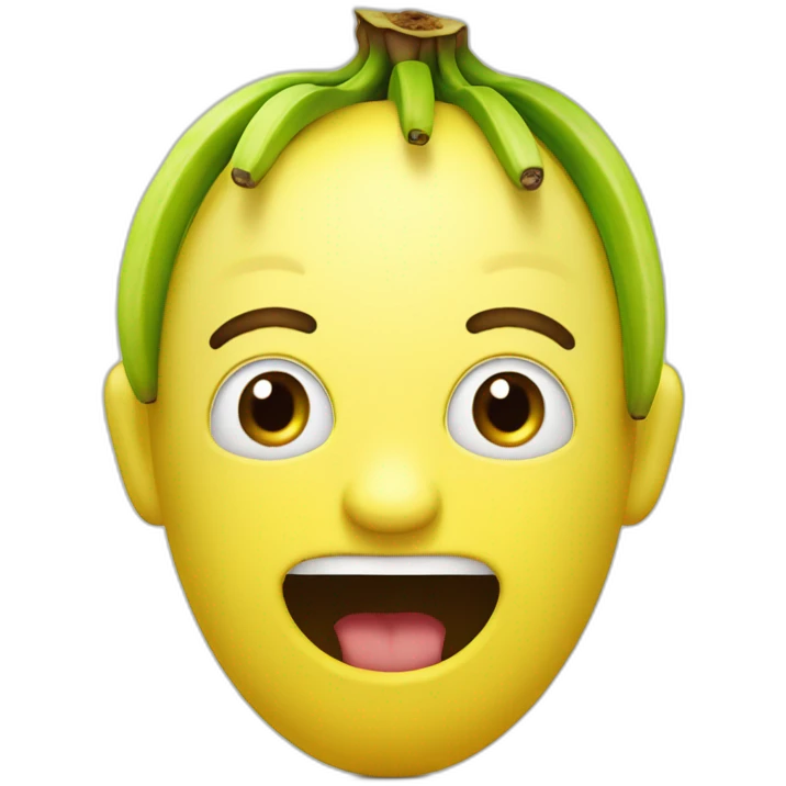 banane avec un visage emoji