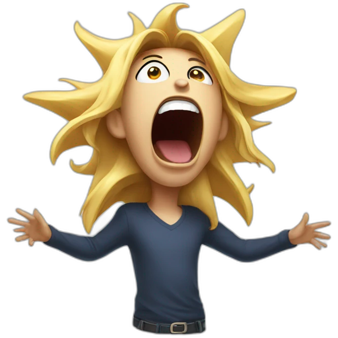 Extremely Screaming star emoji