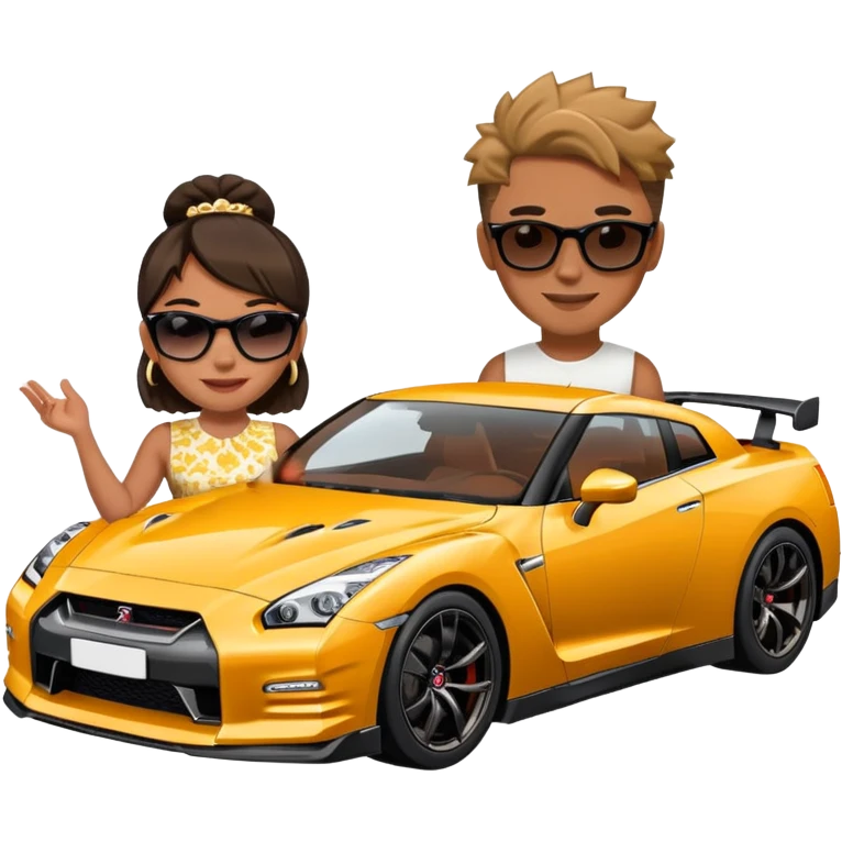 josh king jetset madrid the millionaire internet celebrity panel rank founder and instagram model girlfriend Tefi in Nissan GTR  emoji