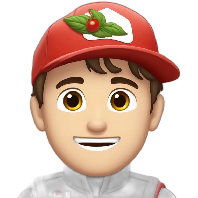 Charles leclerc qui fait un pousse en l’aire emoji