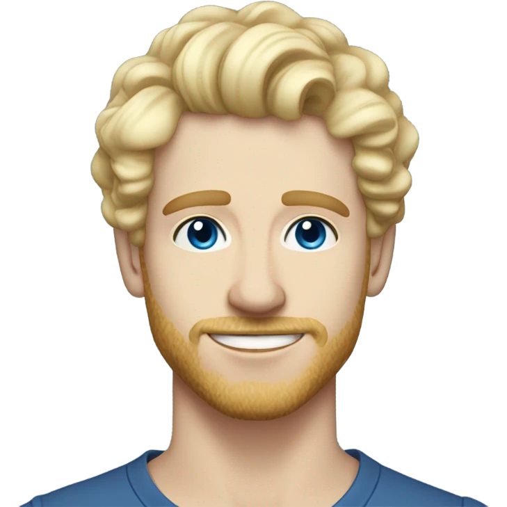 light curl blonde 30yo man blue eyed pale skin emoji