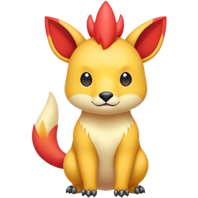 Cool cute edgy kawaii Quilava-animal-creature-hybrid full body emoji