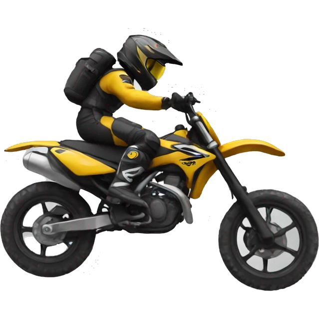 Black Motocross Weelie  emoji